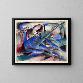 Rakkaushevonen - Franz Marc — kehystetty taideteos seinällä