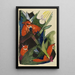 Neljästä ketusta - Franz Marc — kehystetty taideteos seinällä