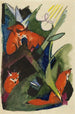 Neljästä ketusta - Franz Marc — näkymä teoksesta