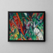Sateessa - Franz Marc — kehystetty taideteos seinällä