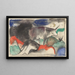 Bœuf rouge - Franz Marc — kehystetty taideteos seinällä