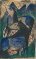 Kaksi sinistä hevosta - Franz Marc — näkymä teoksesta
