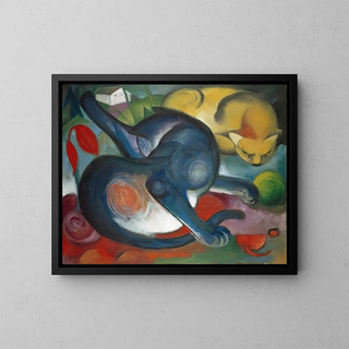 Franz Marc - Two Cats Blue and Yellow.webp