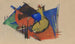 Kaksi makaavaa peuraa - Franz Marc — näkymä teoksesta