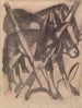 Kaksi aasia - Franz Marc — näkymä teoksesta