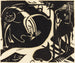 Kaksi myyttistä eläintä - Franz Marc — näkymä teoksesta