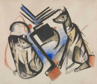 Kaksi sutta - Franz Marc — näkymä teoksesta