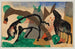 Kaksi lammasta - Franz Marc — näkymä teoksesta