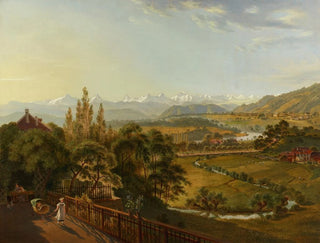 Franz Niklaus Knig - Blick von der Kleinen Schanze gegen die Alpen.webp