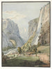 La Chute du Staubbach dans la Vallée de Lauterbrunnen - Franz Niklaus König — näkymä teoksesta
