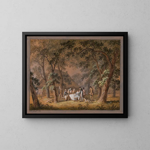 Le Déjeuner champêtre au Schpfenwald - Franz Niklaus König — kehystetty taideteos seinällä