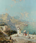 Vue de la côte amalfitaine en été - Franz Richard Unterberger — näkymä teoksesta