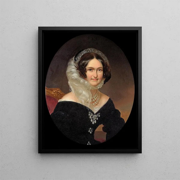 Caroline Augusta - Franz Schrotzberg — kehystetty taideteos seinällä