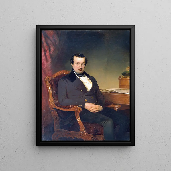 Tekstiilivalmistaja Hermann Todesco 1791-1844 - Franz Schrotzberg — kehystetty taideteos seinällä
