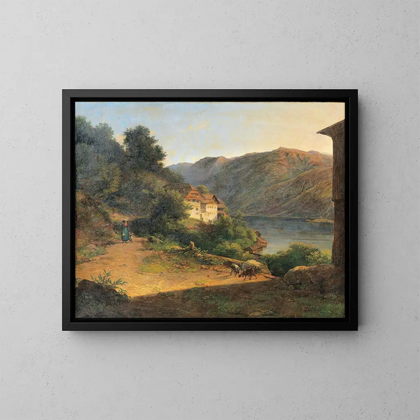 Vue du Salzkammergut - Franz Steinfeld — kehystetty taideteos seinällä