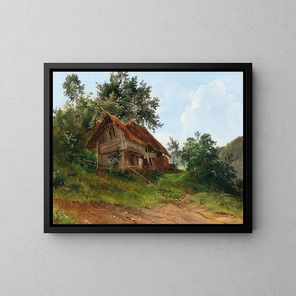 Maison abandonnée - Franz Steinfeld — kehystetty taideteos seinällä