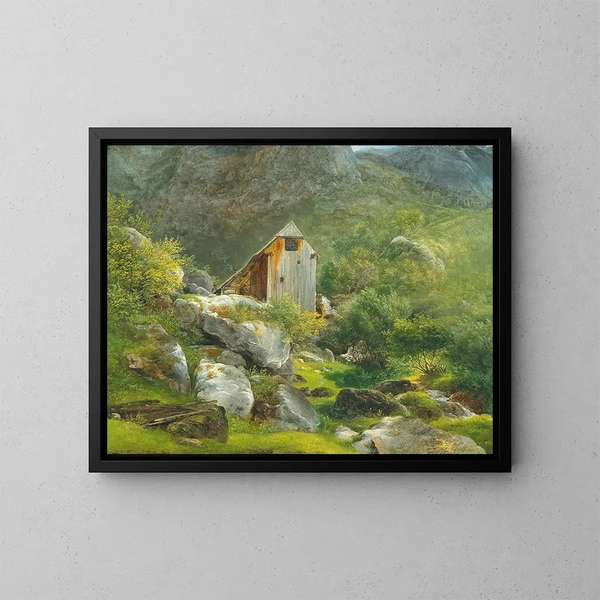 Moulin de montagne - Franz Steinfeld — kehystetty taideteos seinällä