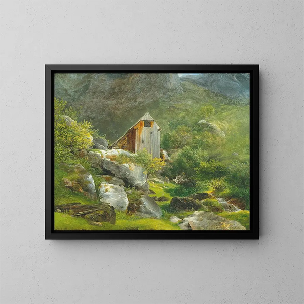 Moulin de montagne - Franz Steinfeld — kehystetty taideteos seinällä