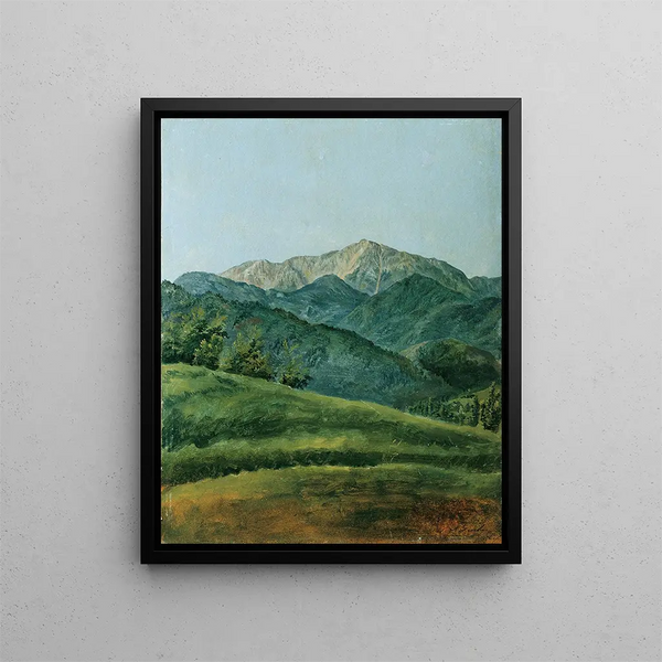 La montagne enneigée - Franz Xaver Gruber — kehystetty taideteos seinällä