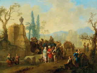 Franz de Paula Ferg - Rebecca and Eliezer at the well.webp