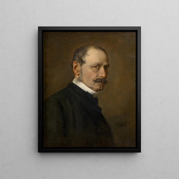 August Pettenkofen peintre - Franz von Lenbach — kehystetty taideteos seinällä