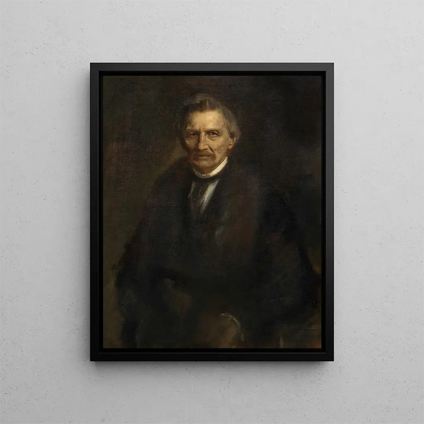 Gottfried Semper arkkitehti - Franz von Lenbach — kehystetty taideteos seinällä