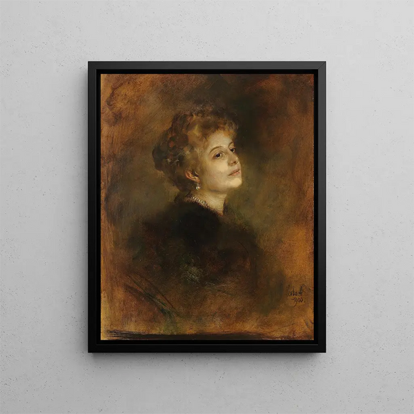 Lily von Poschinger - Franz von Lenbach — kehystetty taideteos seinällä