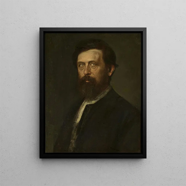 Portrait d'Arnold Böcklin - Franz von Lenbach — kehystetty taideteos seinällä
