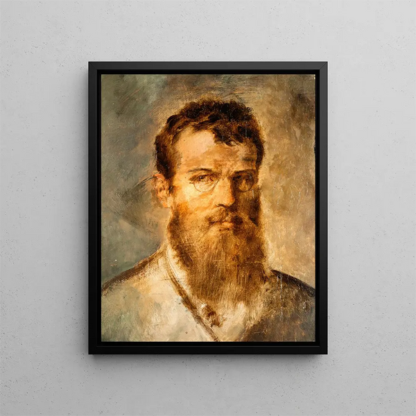 Autoportrait - Franz von Lenbach — kehystetty taideteos seinällä