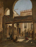 Scene dans le complexe de la mosquée Kalaun au Caire - Franz von Lenbach — näkymä teoksesta