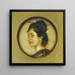 Marie Stuck japanilaisessa asussa - Franz von Stuck — kehystetty taideteos seinällä