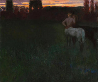 Auringonlasku - Franz von Stuck — näkymä teoksesta
