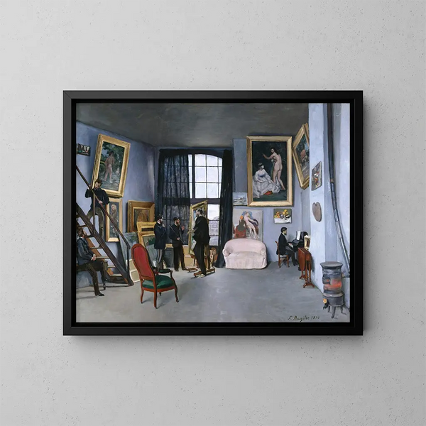 Le Studio de Bazille - Frédéric Bazille — kehystetty taideteos seinällä