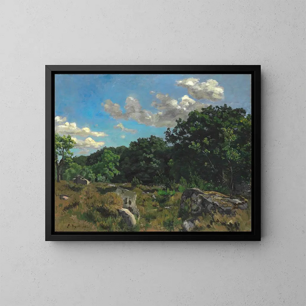 Maisema Chaillyssä - Frédéric Bazille — kehystetty taideteos seinällä