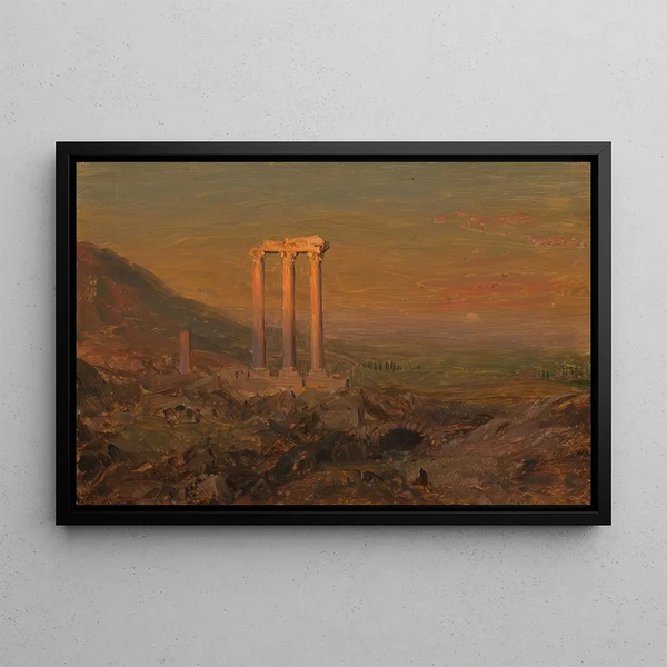 Klassiset rauniot Syyriassa - Frederic Edwin Church — kehystetty taideteos seinällä