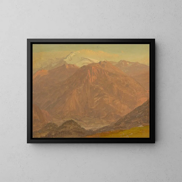 Kolumbian tai Ecuadorin vuorista - Frederic Edwin Church — kehystetty taideteos seinällä