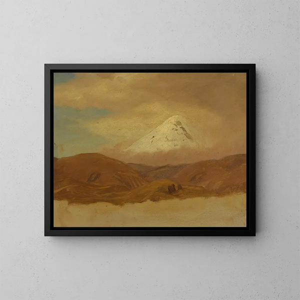 Mont Chimborazo, Ecuador - Frederic Edwin Church — kehystetty taideteos seinällä
