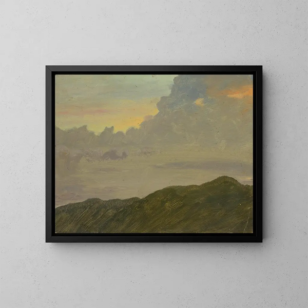 Colline et nuages - Frederic Edwin Church — kehystetty taideteos seinällä