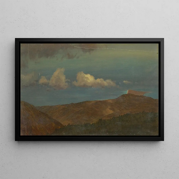 Vallankäyvä maisemamaalaus - Frederic Edwin Church — kehystetty taideteos seinällä