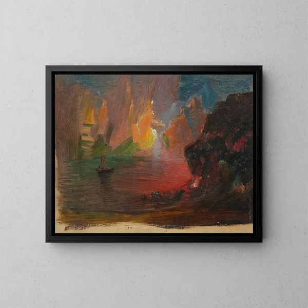 Fantasia jäälohkare - Frederic Edwin Church — kehystetty taideteos seinällä