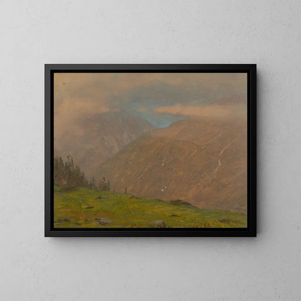 Alppien Italiassa - Frederic Edwin Church — kehystetty taideteos seinällä
