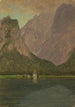 Königssee-maalaus lähellä Berchtesgadenin Baijeria - Frederic Edwin Church — näkymä teoksesta