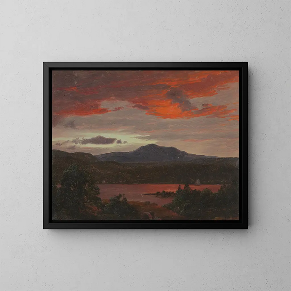 Mont Katahdin järveltä Katahdin, Maine - Frederic Edwin Church — kehystetty taideteos seinällä