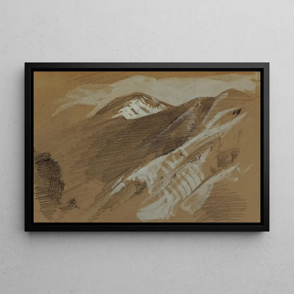 vuoristomaisemasta, Jamaika, Antillit - Frederic Edwin Church — kehystetty taideteos seinällä