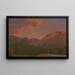 Vuoristomaisema auringonlaskussa - Frederic Edwin Church — kehystetty taideteos seinällä