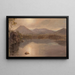 Katahdin-vuorten ja Turnerin maalaus Katahdin-järveltä, Maine - Frederic Edwin Church — kehystetty taideteos seinällä