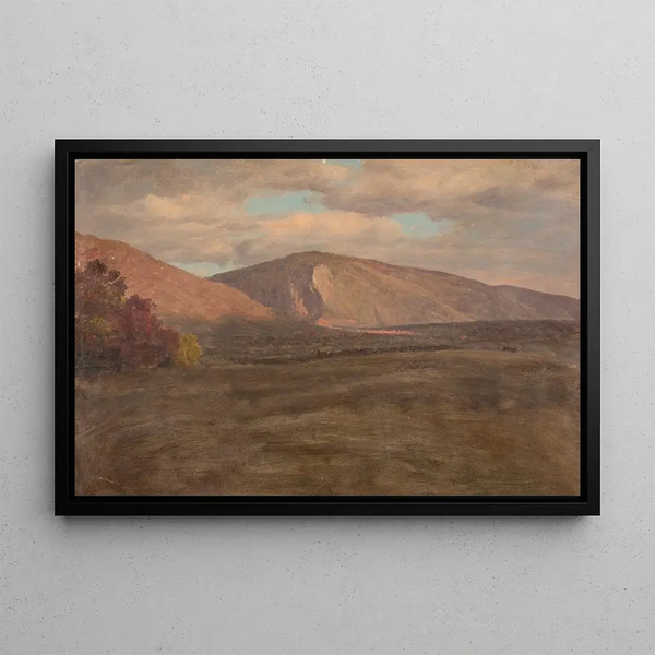 Mont Katahdin-maalaus lounas-lännestä päin - Frederic Edwin Church — kehystetty taideteos seinällä