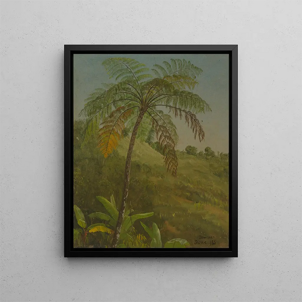 Palmier Jamaïque - Frederic Edwin Church — kehystetty taideteos seinällä