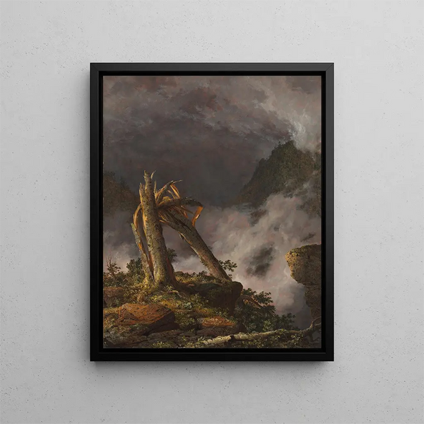 Myrsky vuoristossa - Frederic Edwin Church — kehystetty taideteos seinällä