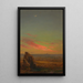 Auringonlasku lähellä Roomaa - Frederic Edwin Church — kehystetty taideteos seinällä